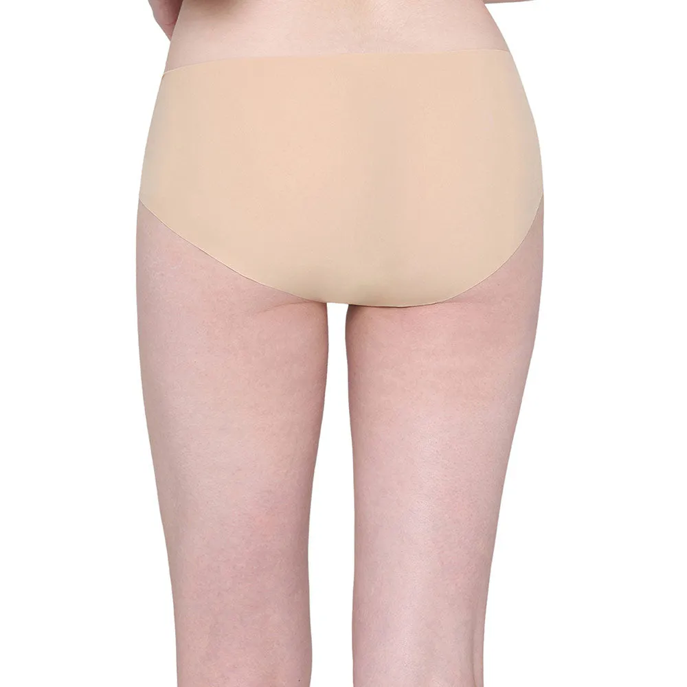 Invisible Comfort Mid-Waist Full Coverage Seamless Everyday wear Hipster Panty - Beige