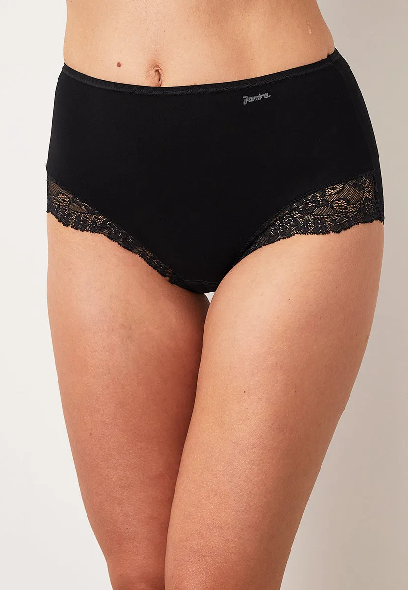 Janira Essential Cotton Full Panty - Black