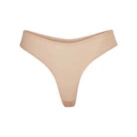 JELLY SHEER DIPPED THONG | CLAY