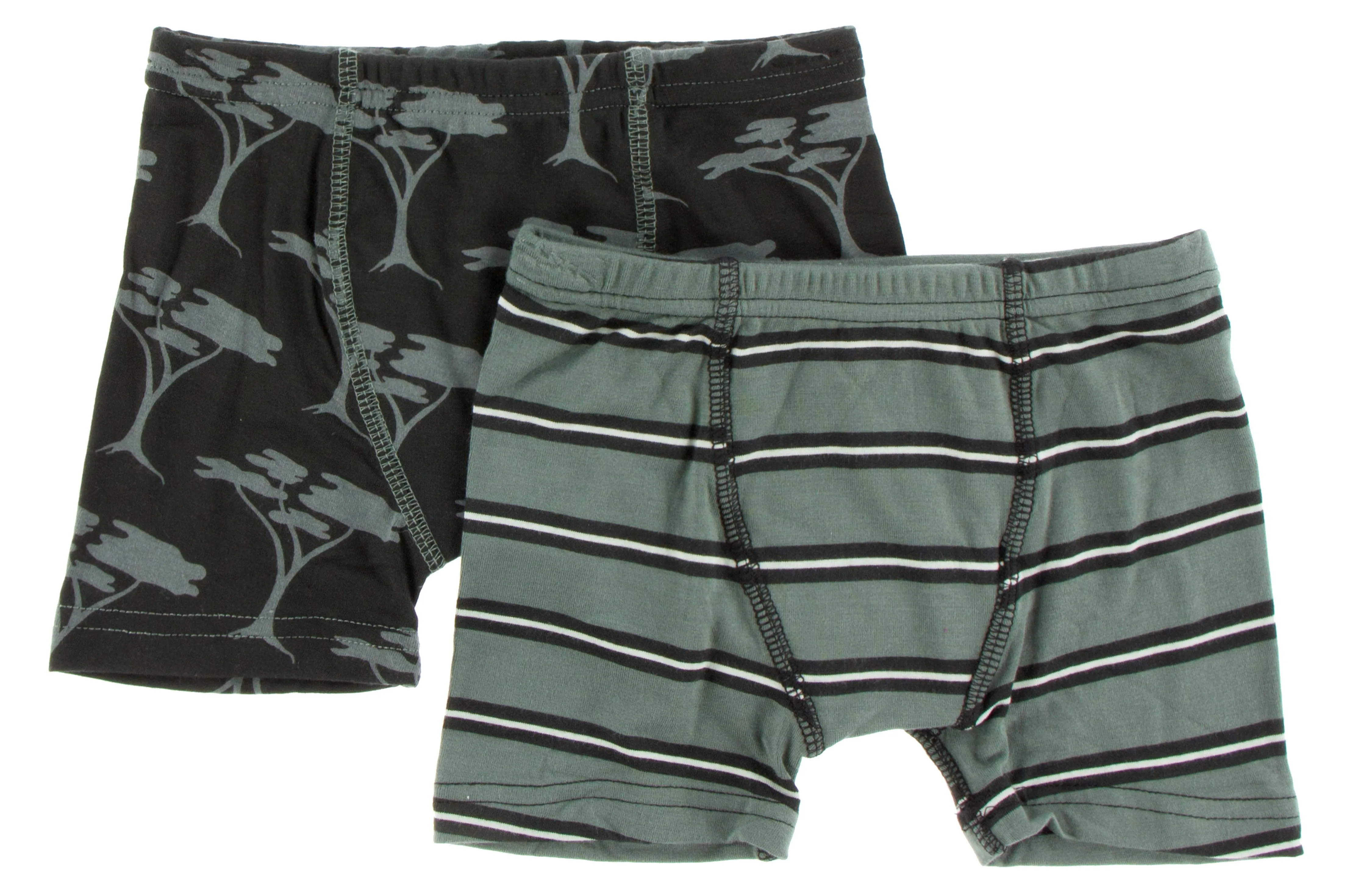 KicKee Pants Succulent Kenya Stripe & Zebra Acacia Trees Boxer Briefs Set