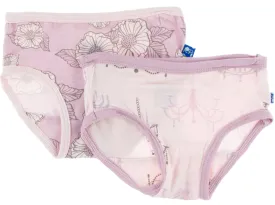 KicKee Pants Sweet Pea Poppies & Macaroon Chandelier Girls Underwear Set