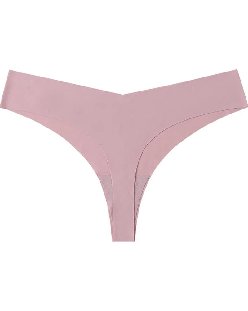 Low Waist Skinny Solid Color Seamless Panties