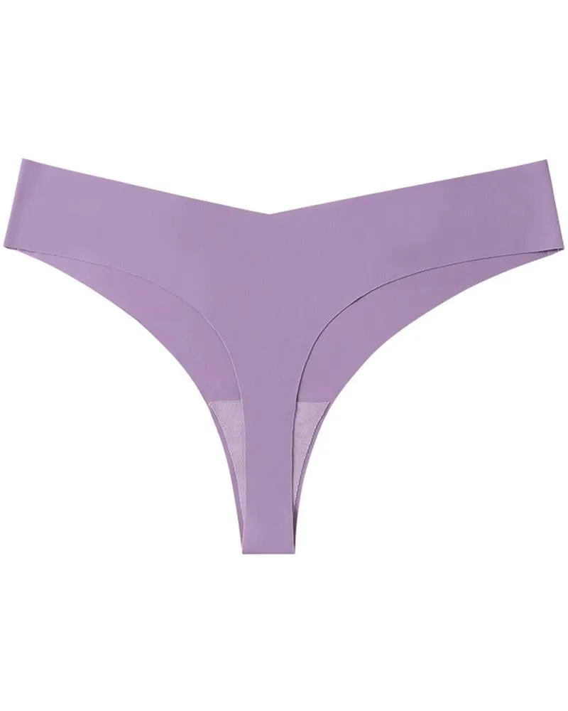 Low Waist Skinny Solid Color Seamless Panties