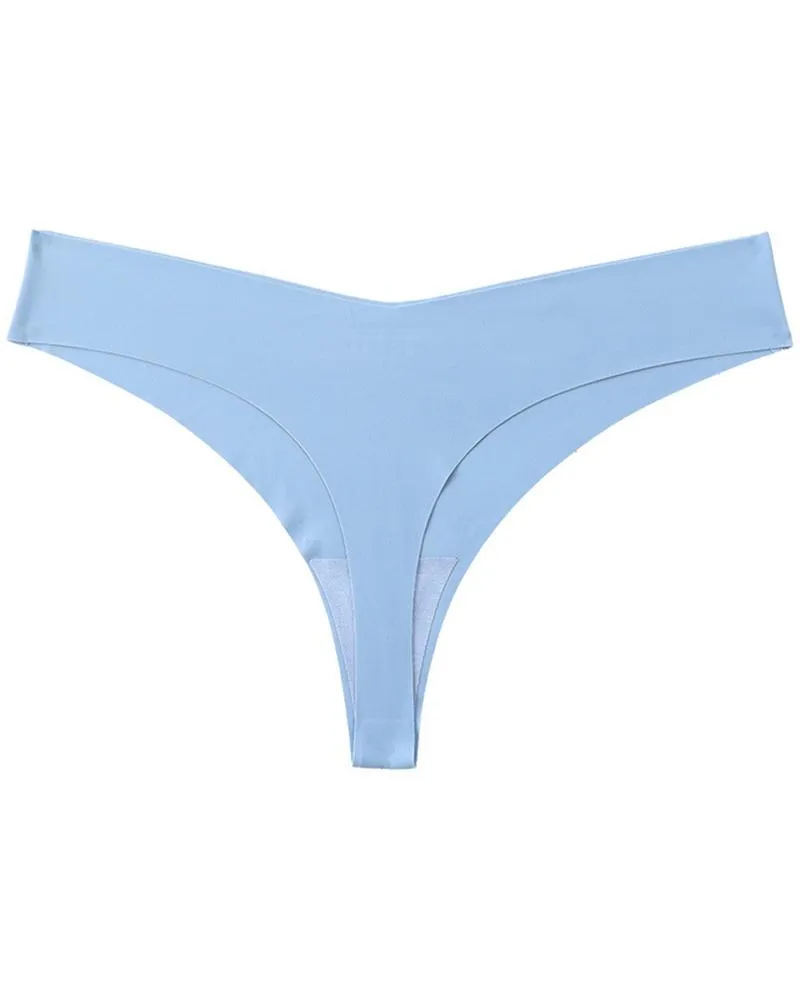 Low Waist Skinny Solid Color Seamless Panties