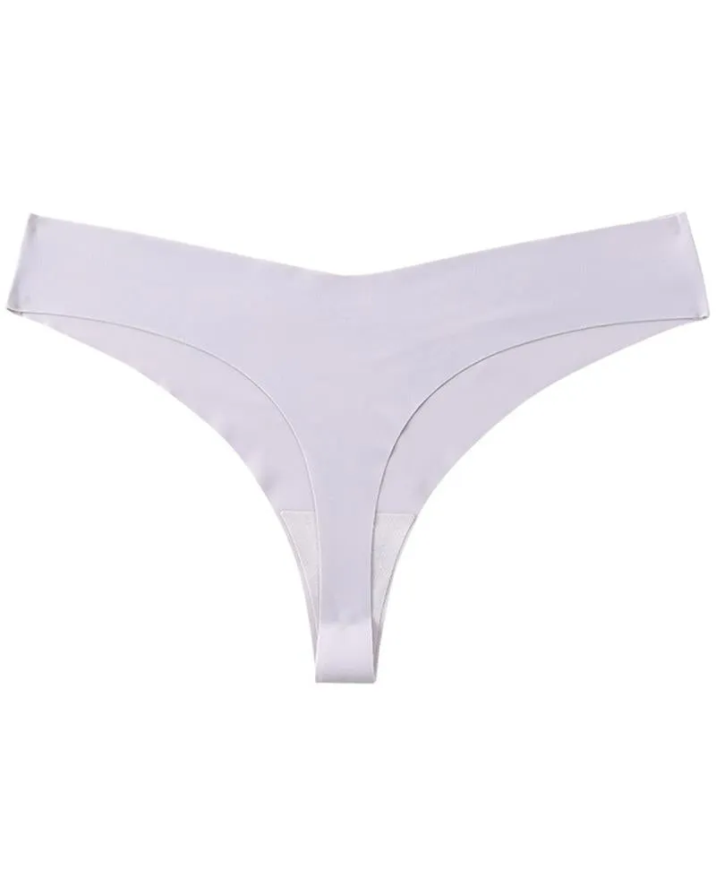 Low Waist Skinny Solid Color Seamless Panties