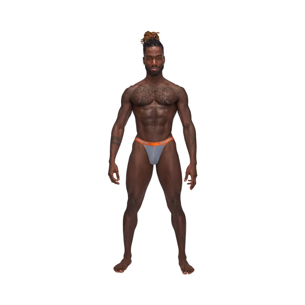 Male Power Casanova Uplift Thong Gray L/XL