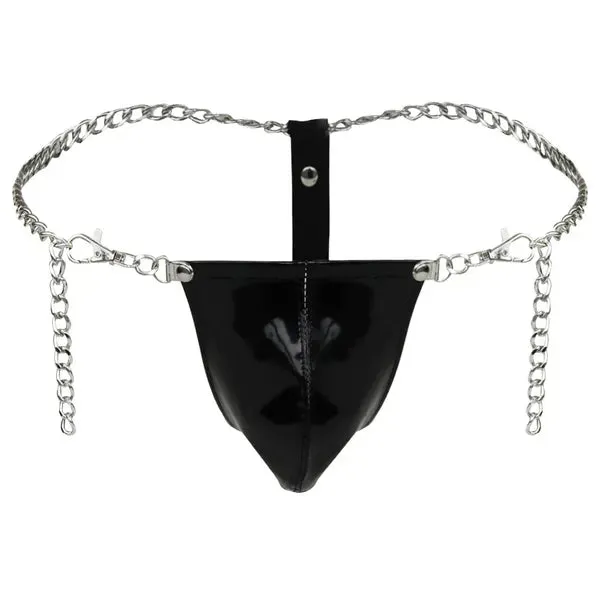 Men's Exotic Chain Thong | Sexy Thong | Adjustable | Fetish | Leather