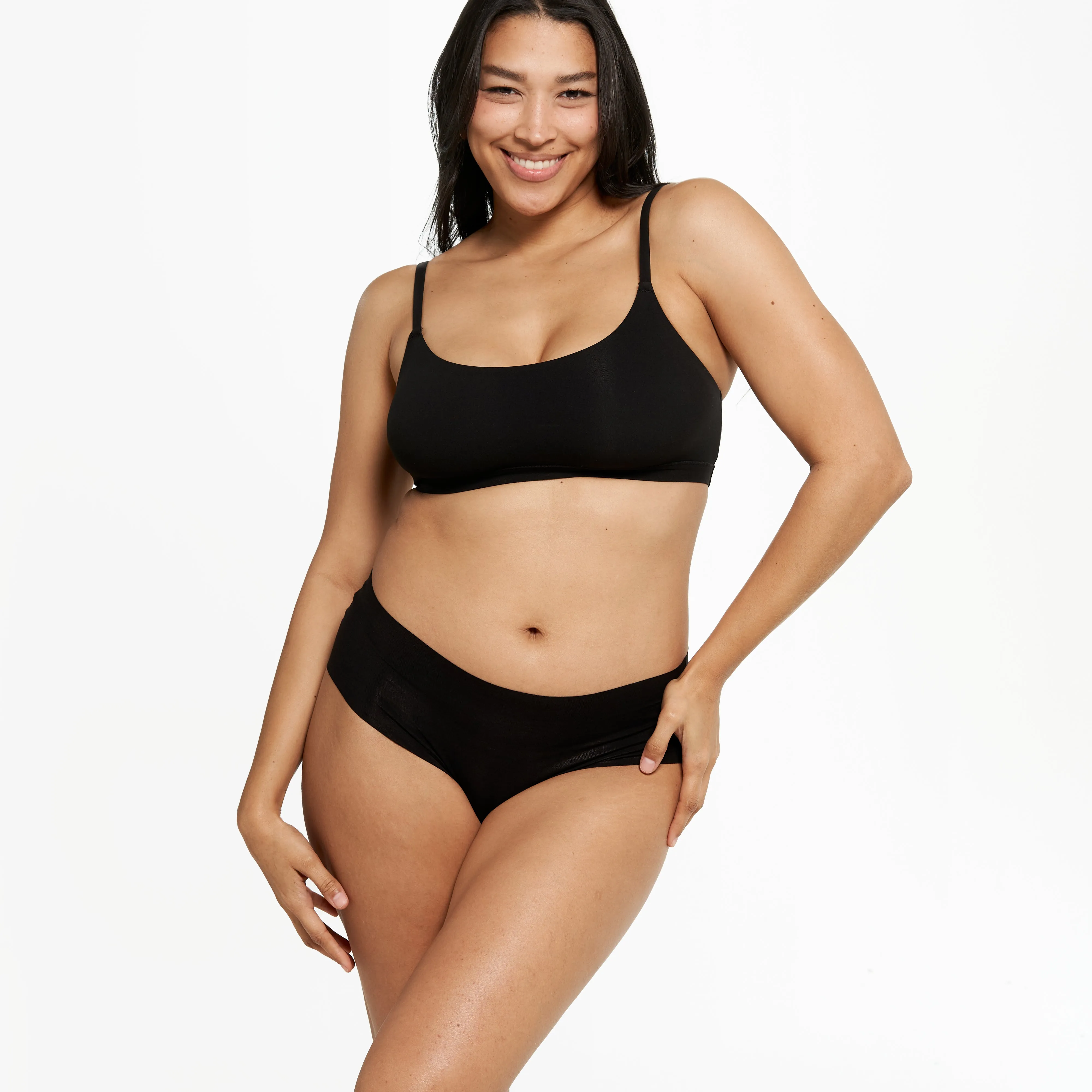 Mid-Rise Bikini - Seamless Eco - Black