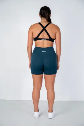 Midnight-Blue Seamless Sculpt Shorts