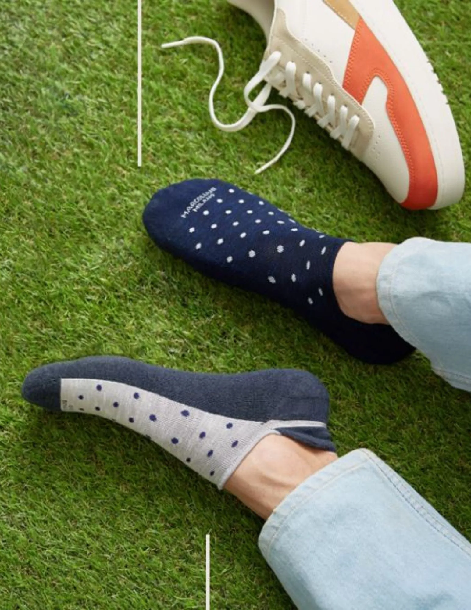 No Show Polka Dot Sneaker Socks | Ice Grey