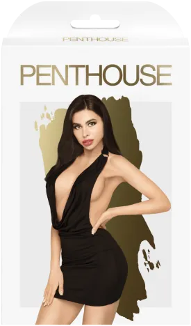 Penthouse Heart Rob Black Mini Dress with Thong