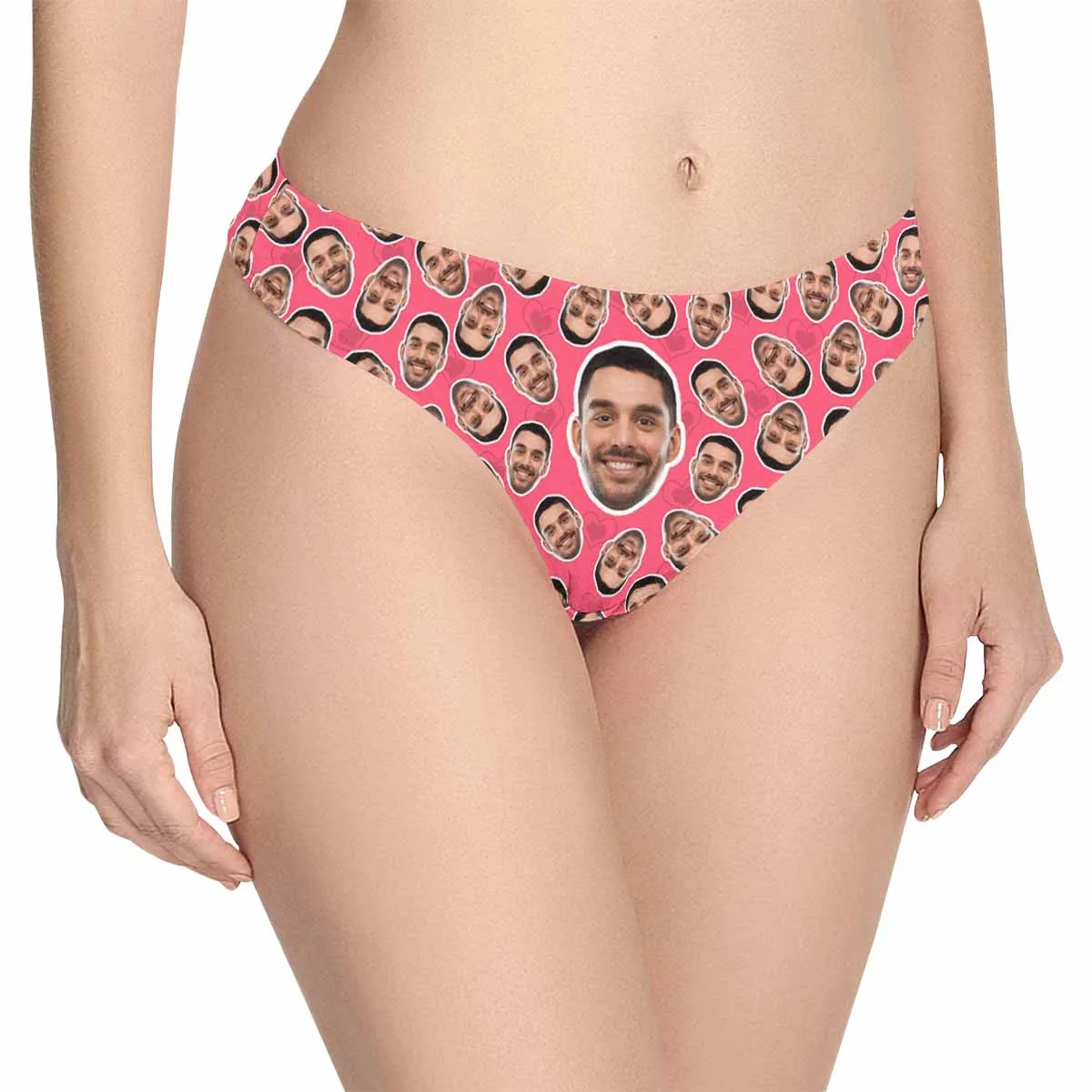 Personalized Women's Panties Custom Multi Face Multicolor Women's Thong Custom Underwear