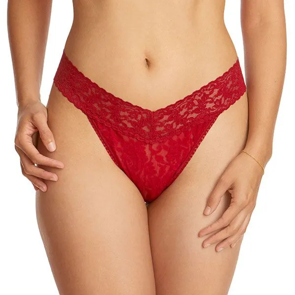 Plus Size Original Rise Signature Lace Thong - Hanky Panky