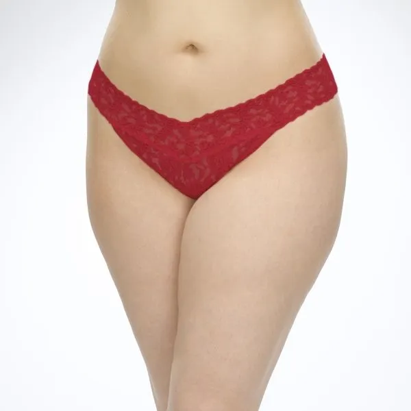 Plus Size Original Rise Signature Lace Thong - Hanky Panky