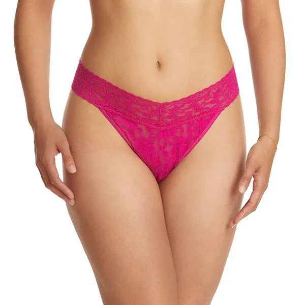 Plus Size Original Rise Signature Lace Thong - Hanky Panky