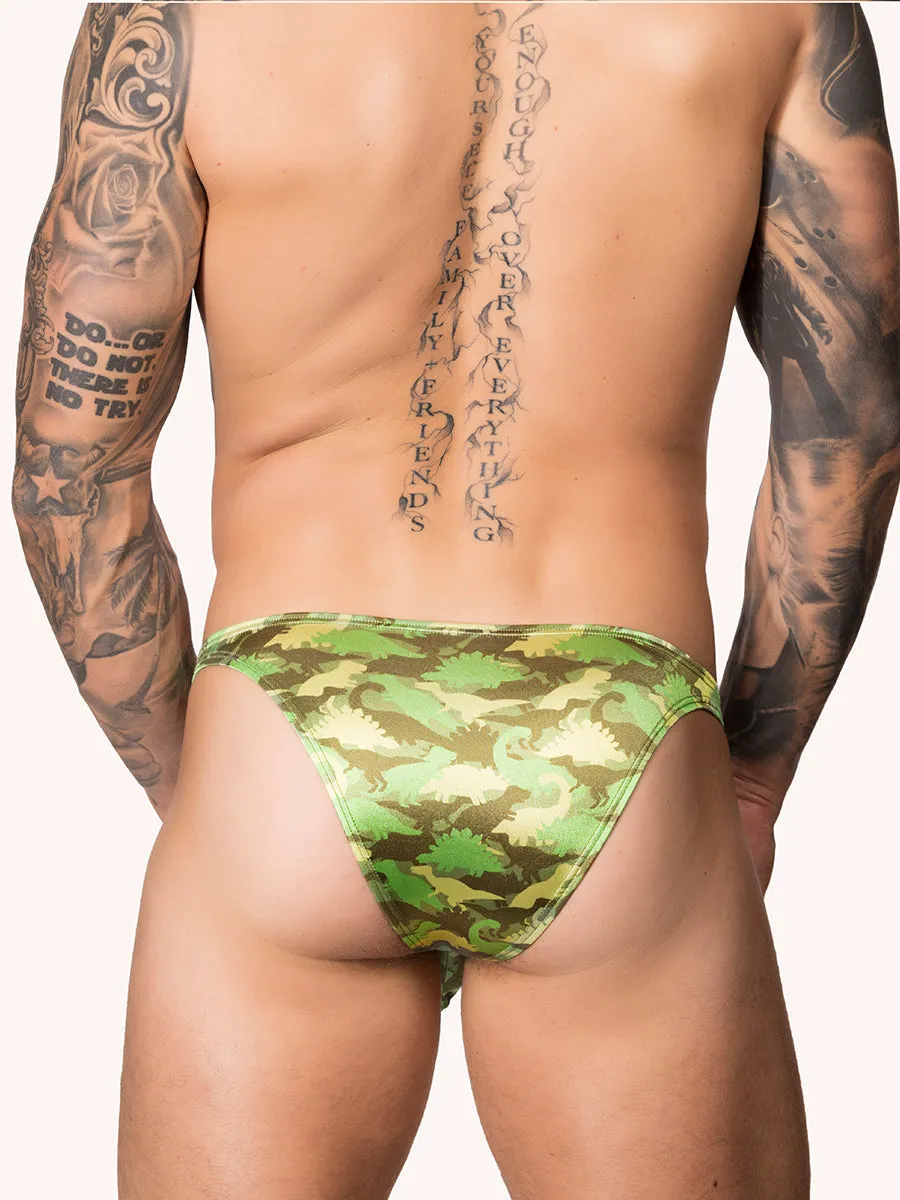 Printed Luxe Satin Bikini Brief