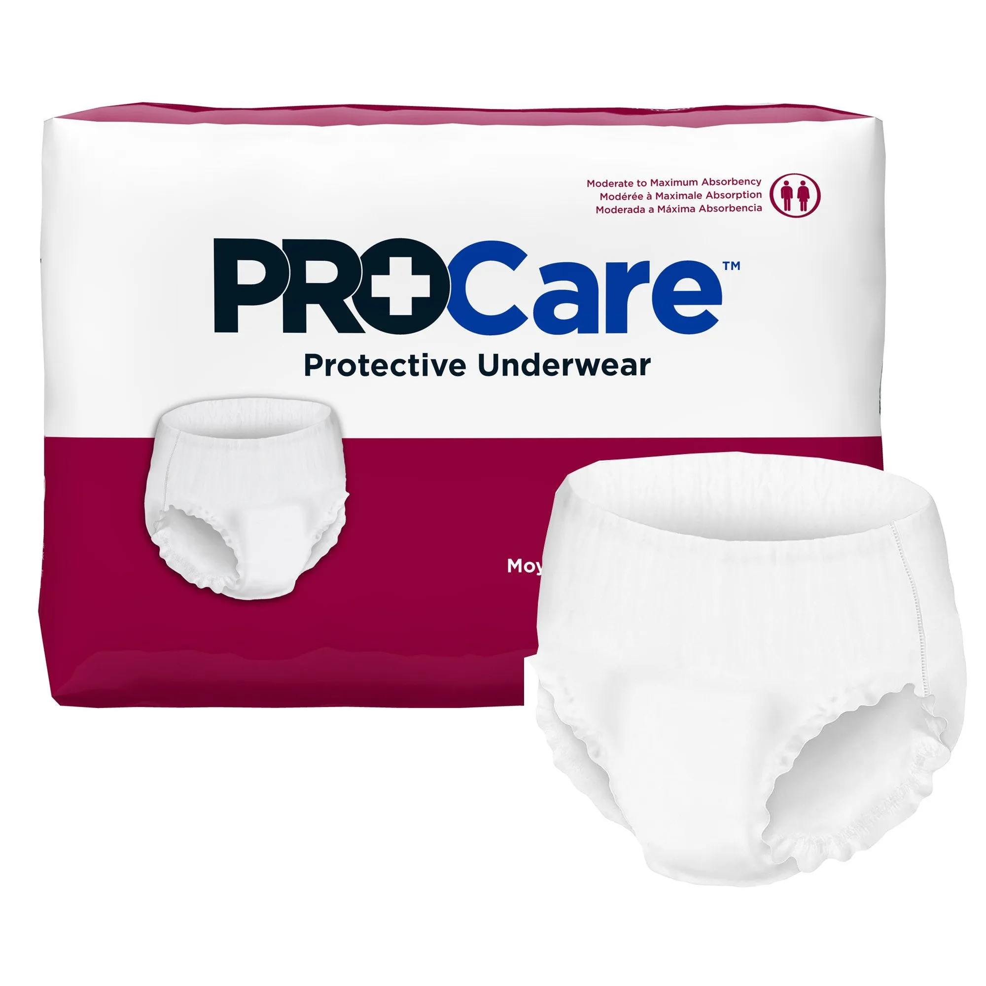 ProCare™ Moderate to Maximum Absorbent Underwear, Medium