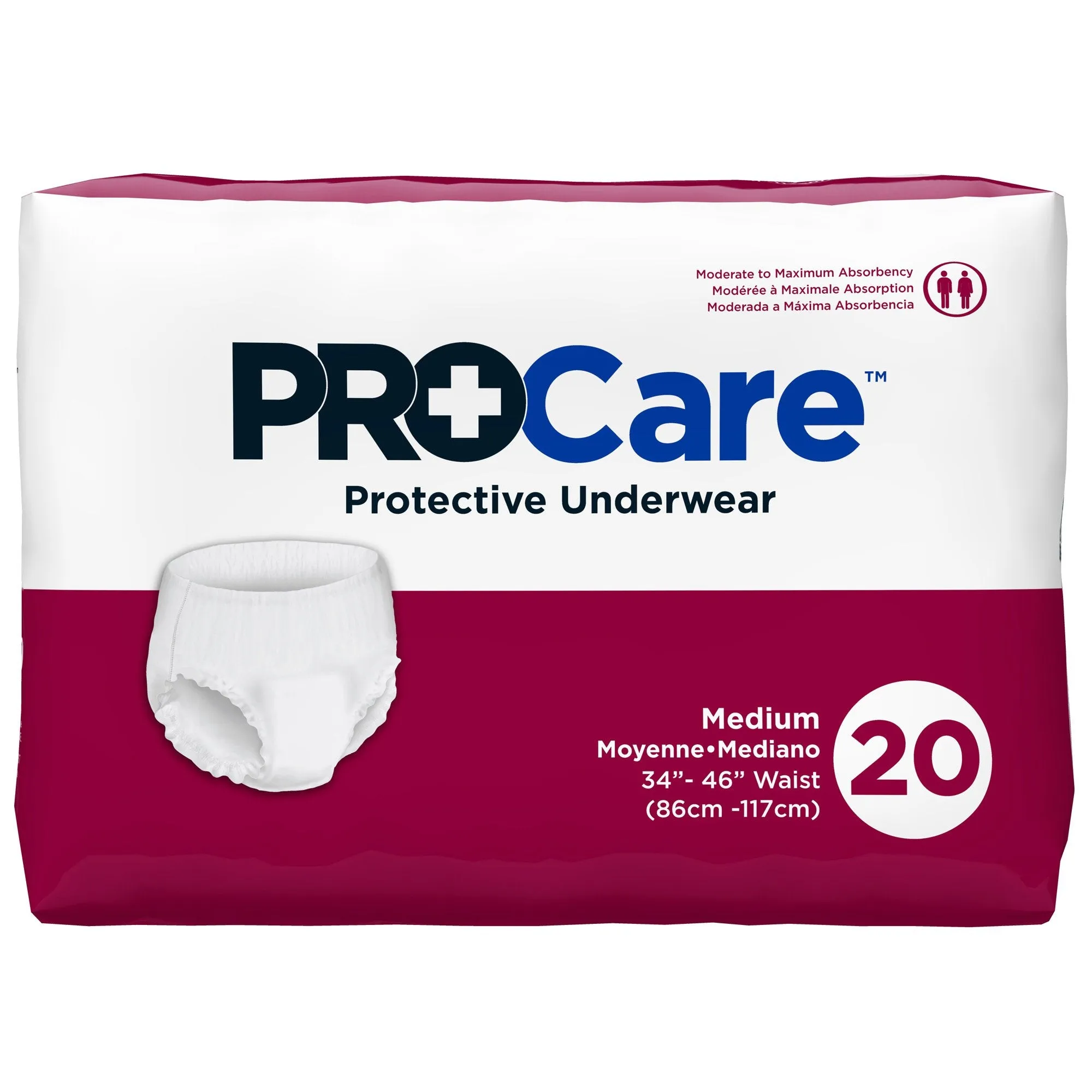 ProCare™ Moderate to Maximum Absorbent Underwear, Medium