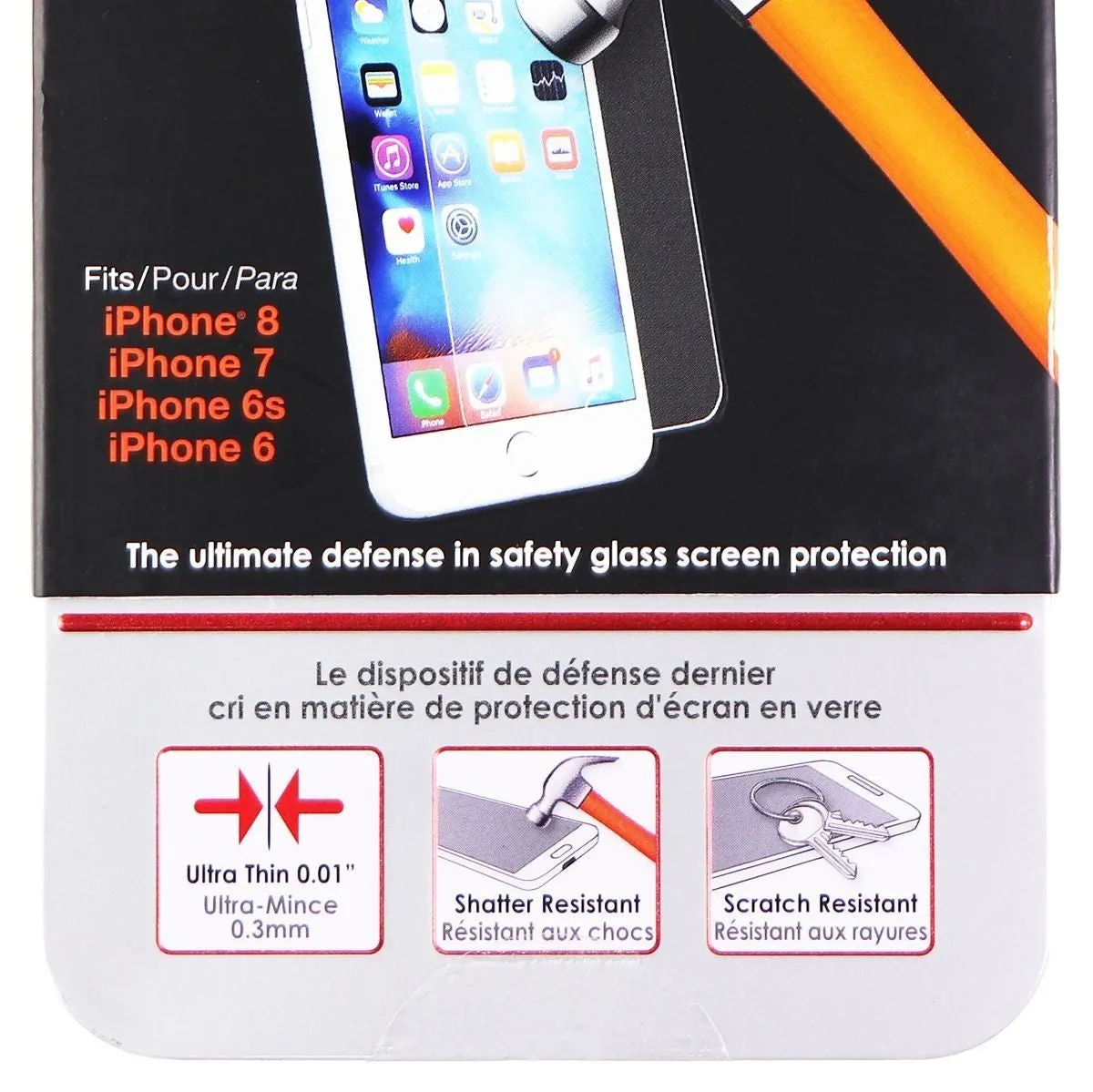 Qmadix Invisible First-Defense 9H Tempered Glass for iPhone 8 / 7 / 6s / 6