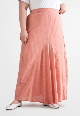 Radeya Cotton Front Pleat Skirt (Small Cutting) - Pink