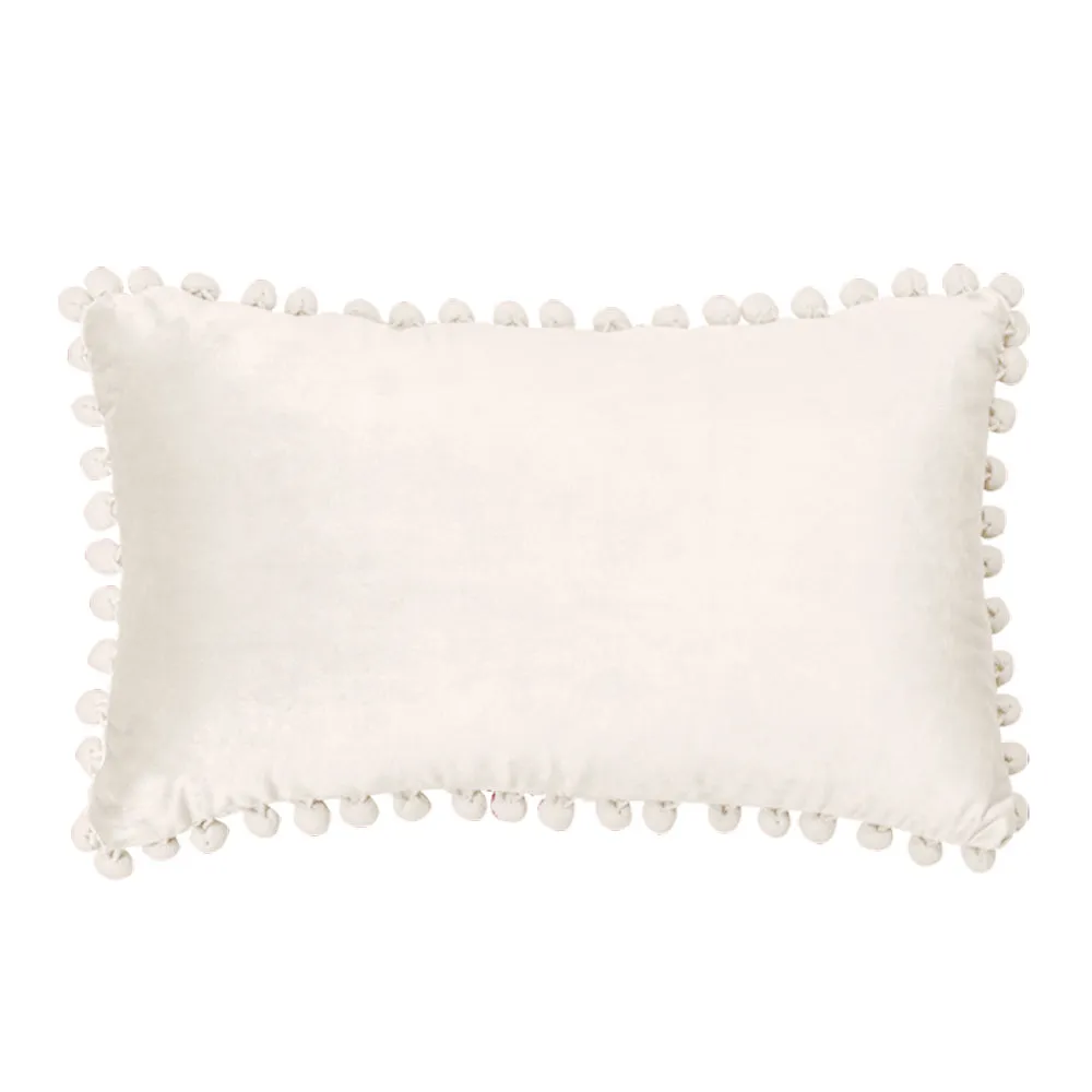 Rectangular Pompoms Throw Pillow(With insert) (Copy)