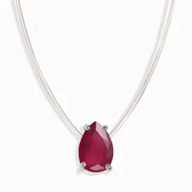 Ruby Necklace Floating Sway - July Birthstone