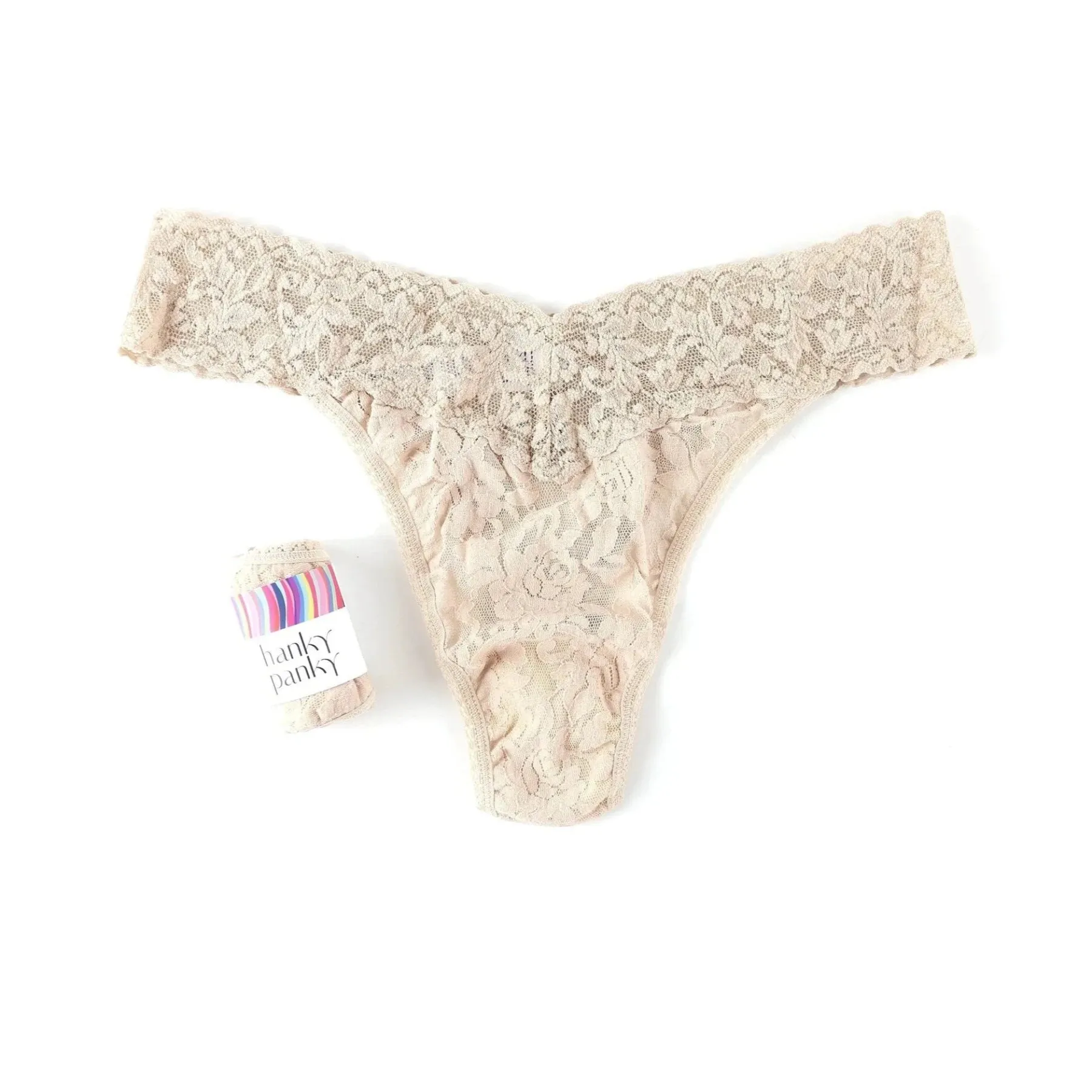 Signature Lace Original Rise Thong 4811 - Chai