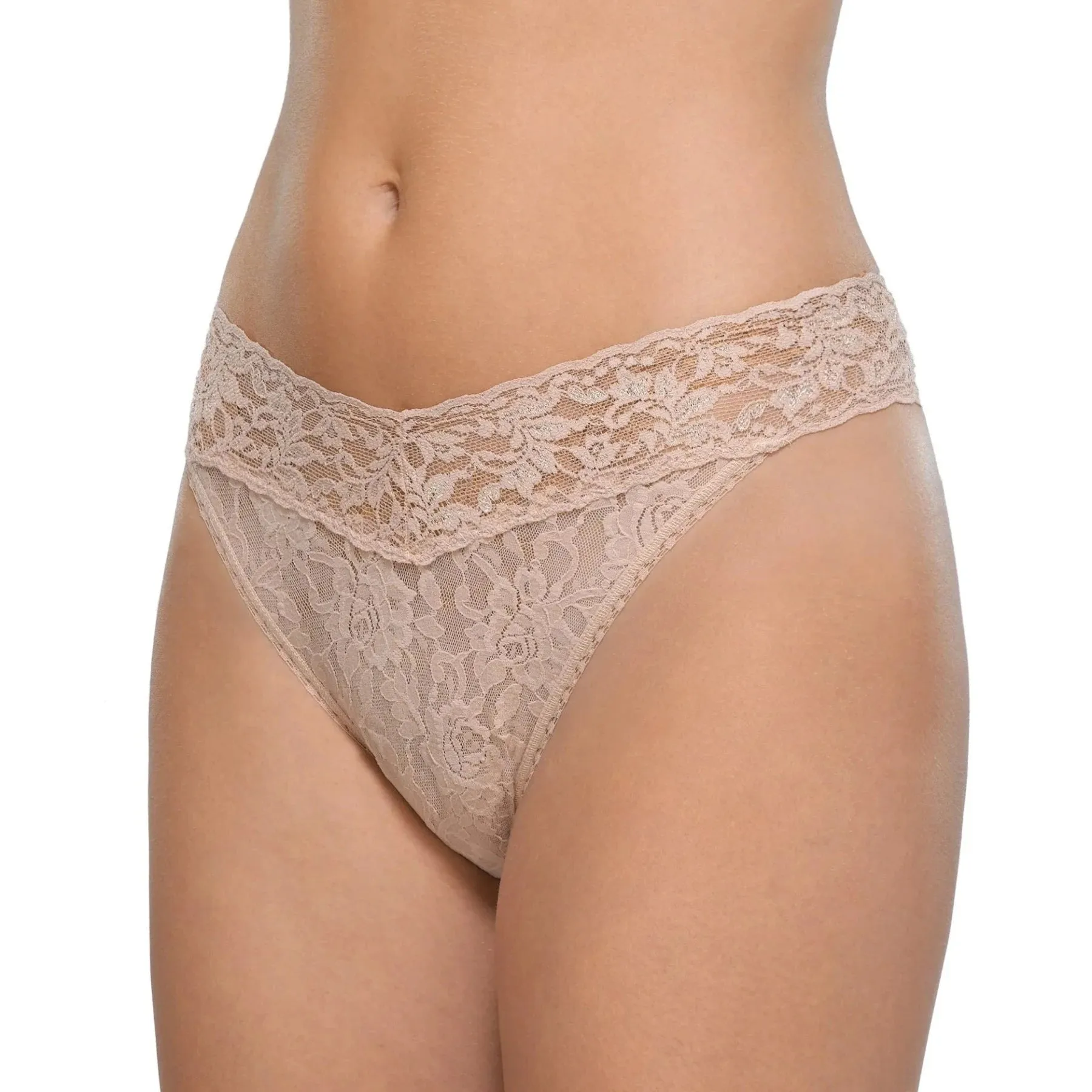 Signature Lace Original Rise Thong 4811 - Chai