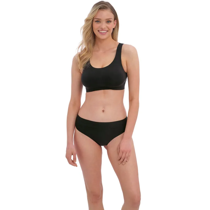 Smoothease Seamless Invisible Stretch Thong Black - Fantasie