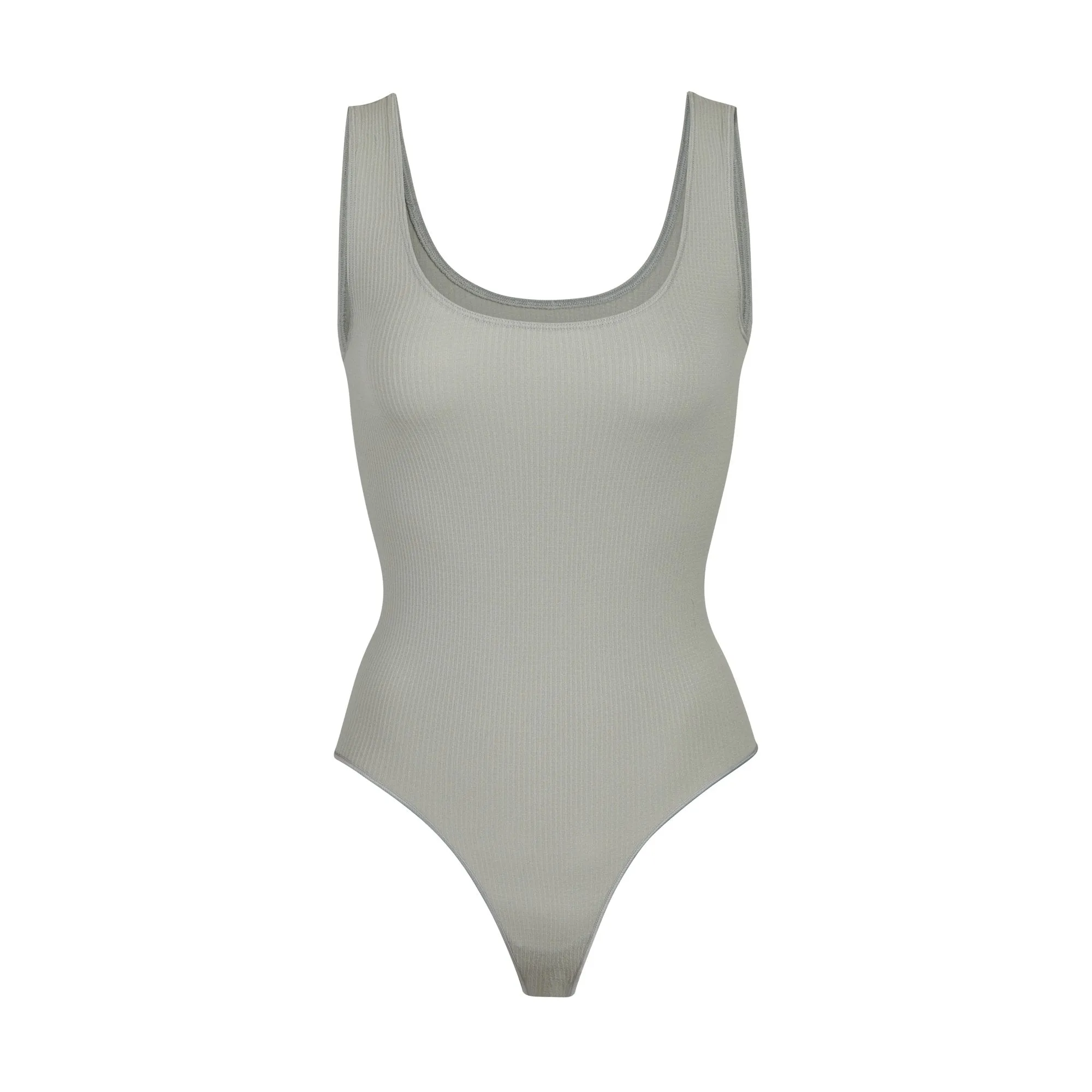 STRETCH RIB SCOOP TANK BODYSUIT | SEA HAZE