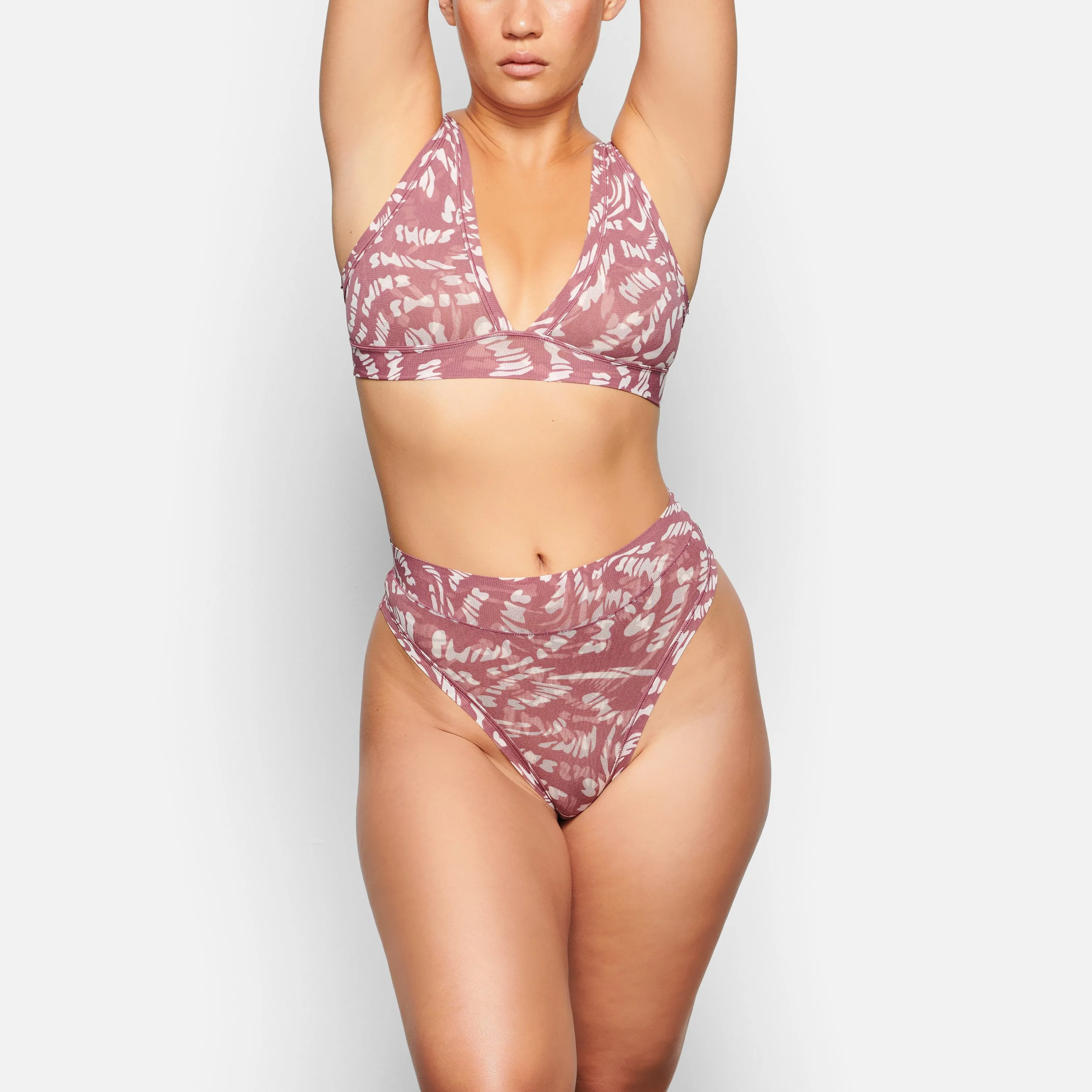 SUMMER MESH THONG | RASPBERRY SWIRL