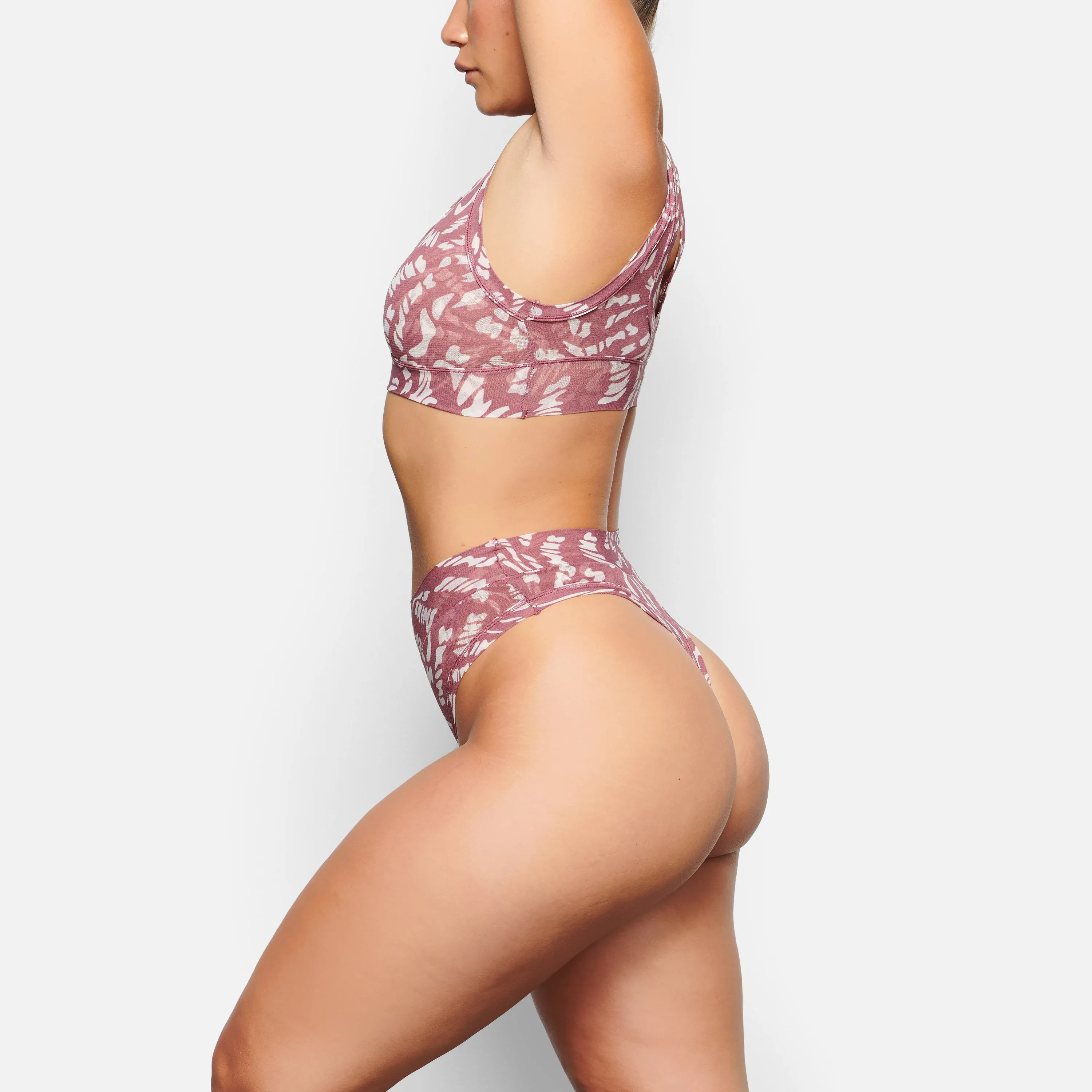 SUMMER MESH THONG | RASPBERRY SWIRL