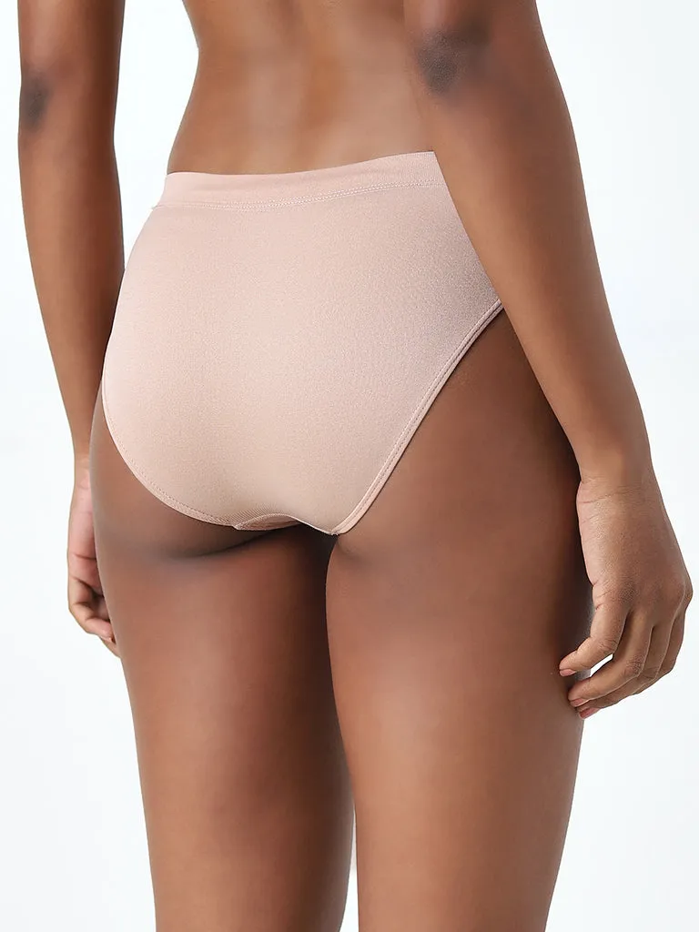 Superstar Beige Seamfree Bikini Cotton Blend Brief