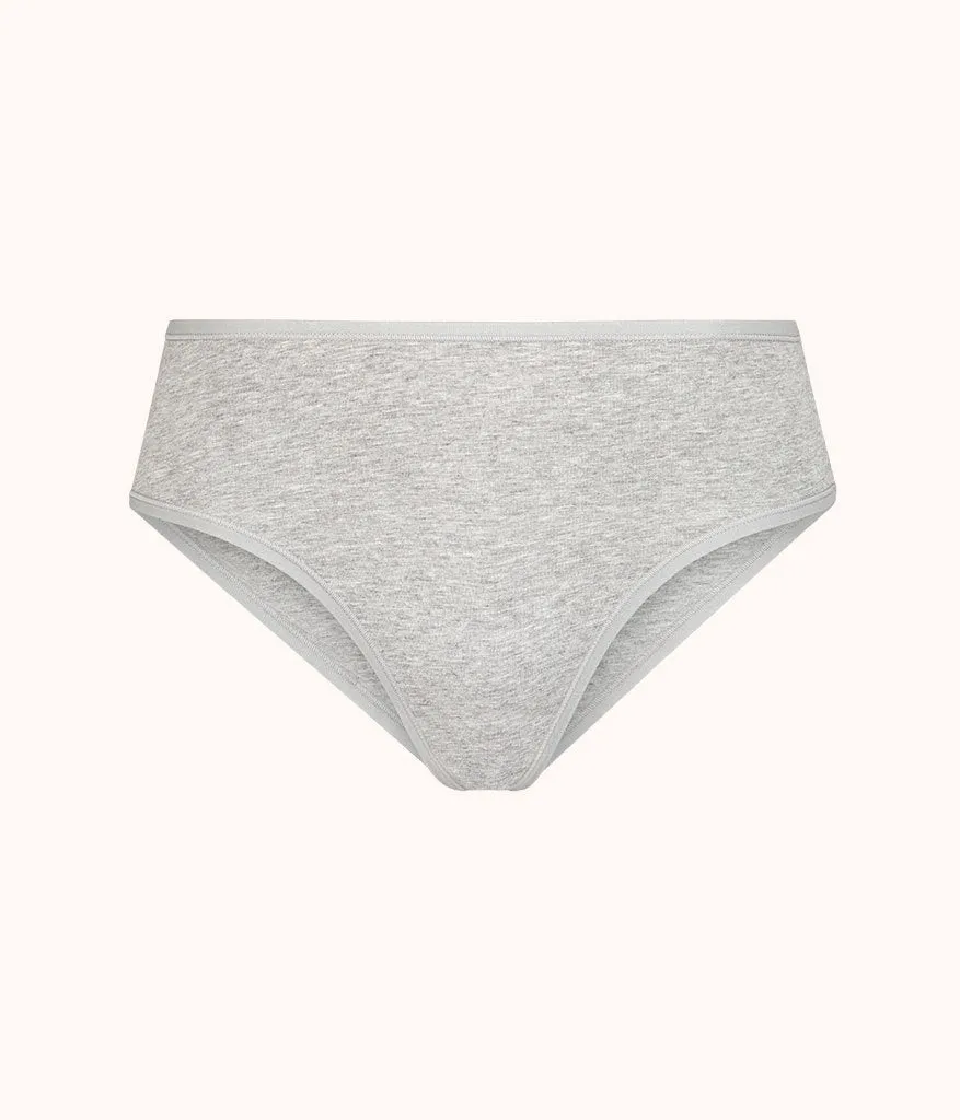 The Cotton Brief 5-Pack: Heather Gray