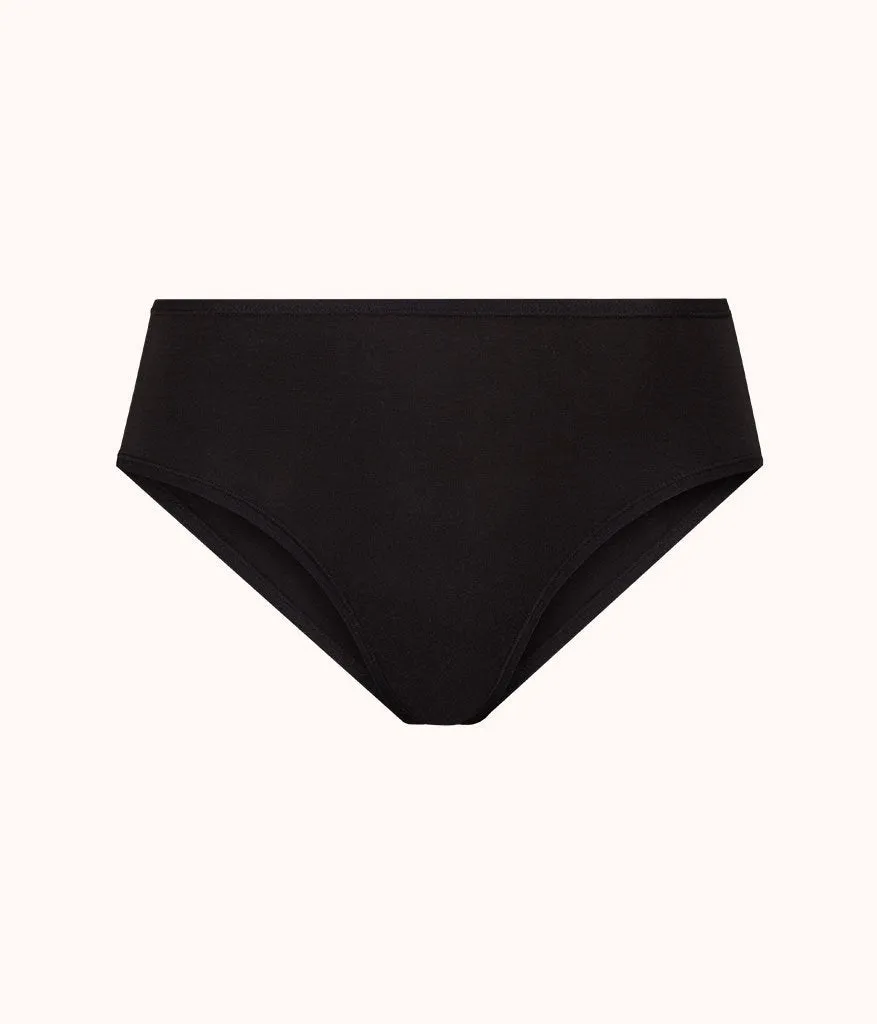 The Cotton Brief 5-Pack: Jet Black/Heather Gray