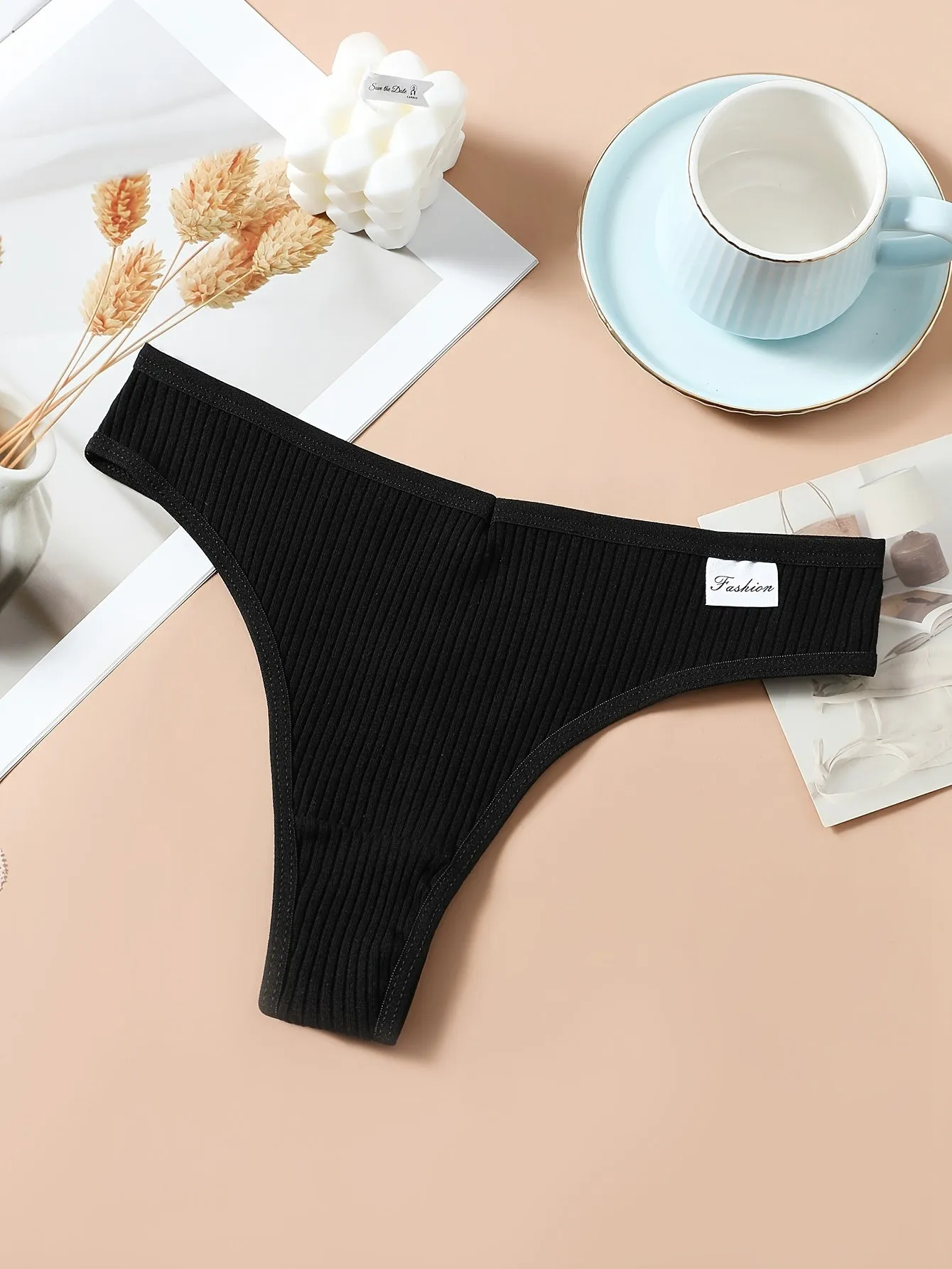 Ultimate Comfort Seamless Ribbed Thongs 8pcs Womens Lingerie Collection