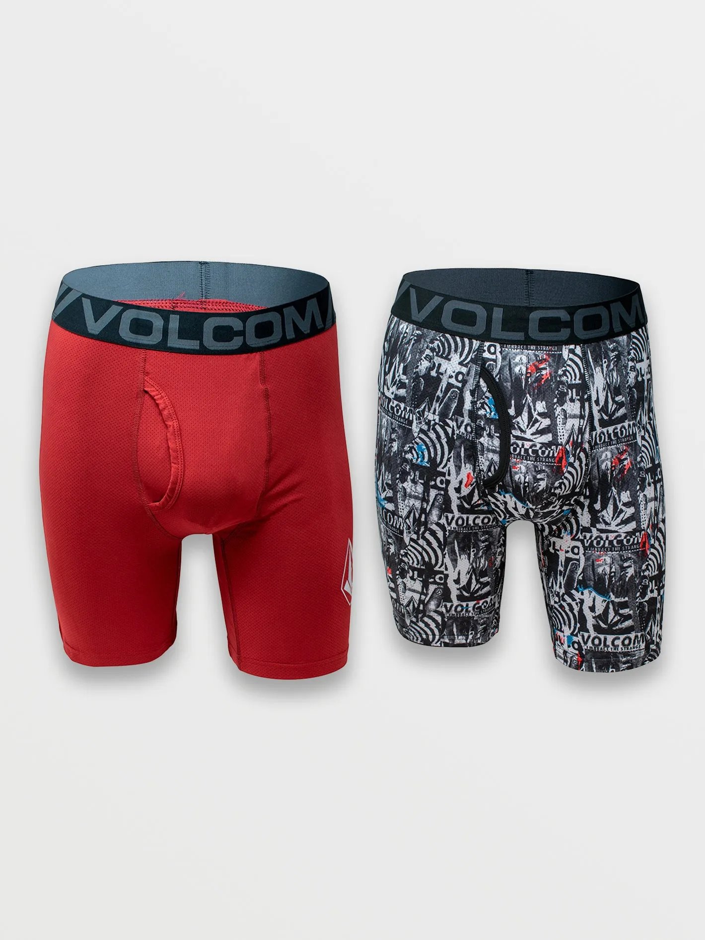 Volcom 2pk Mesh Boxer Brief - Red Solid   Poster Print