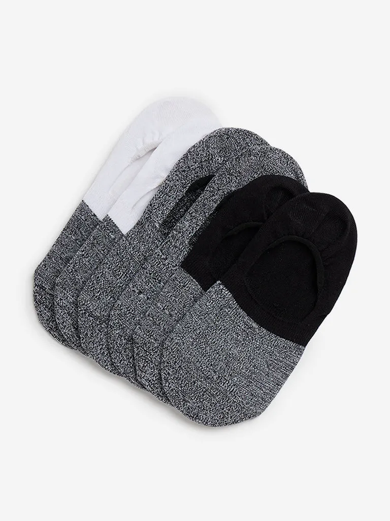 WES Lounge Grey Cotton Socks - Pack of 3