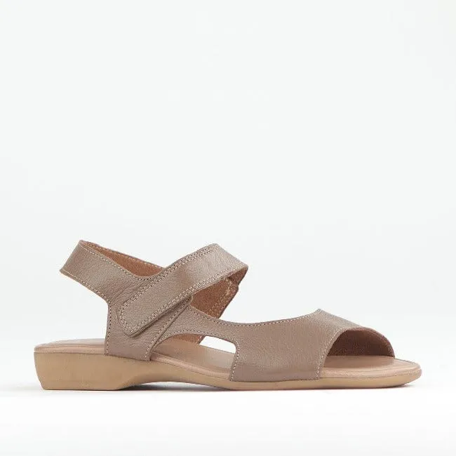 Wider Fit Slingback Flat Sandal in Stone - 12221