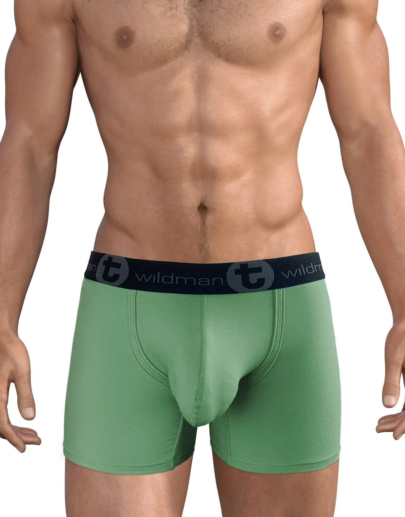 WildmanT Big Boy Pouch 5" Inseam Boxer Brief Green