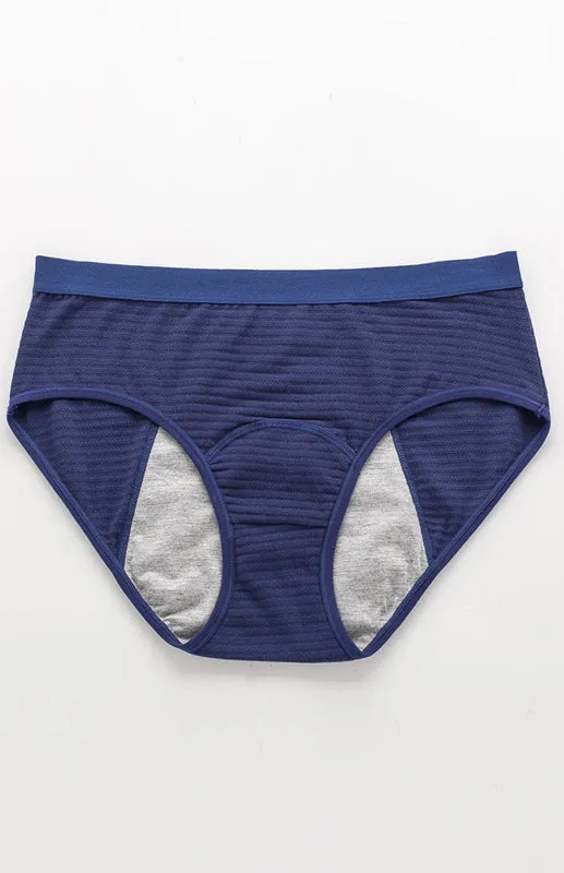 Women Breathable Striped Cotton Panties