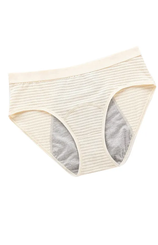 Women Breathable Striped Cotton Panties