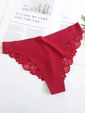 Women’s low waist lace sexy seamless panties