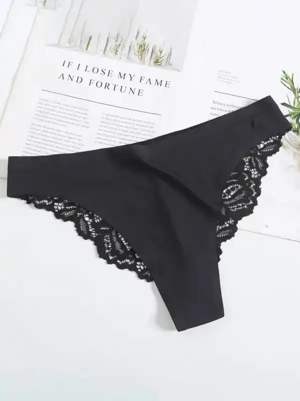 Women’s low waist lace sexy seamless panties